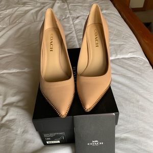 COACH Vonna Beaded Pumps High Heels Beechwood